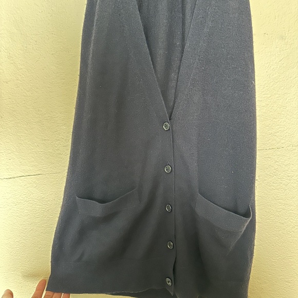 Theory Cerena 100% Cashmere Navy Sweater Vest - Picture 4 of 11